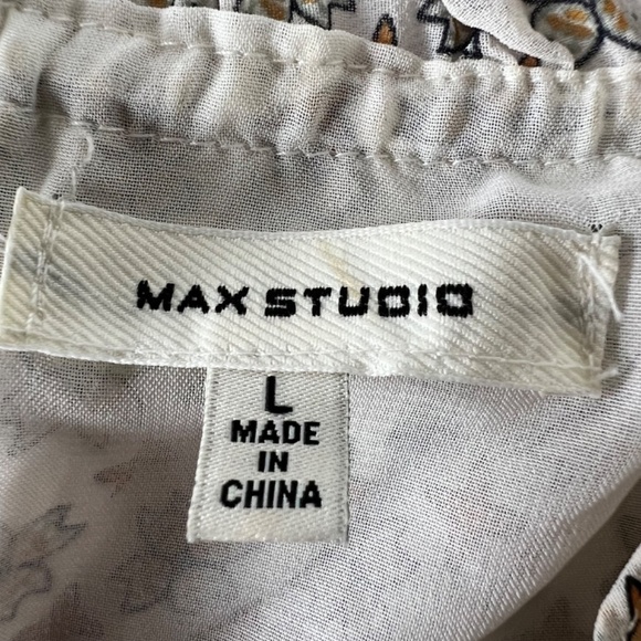 Max Studio tie gathered collar in a cool, lightweight fabric - Picture 4 of 9